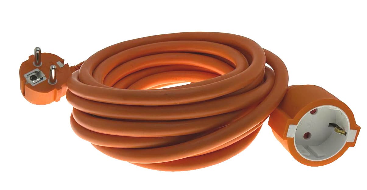 Cordon prelungitor electric cupla+ștecher 3*2,5 orange,10m
