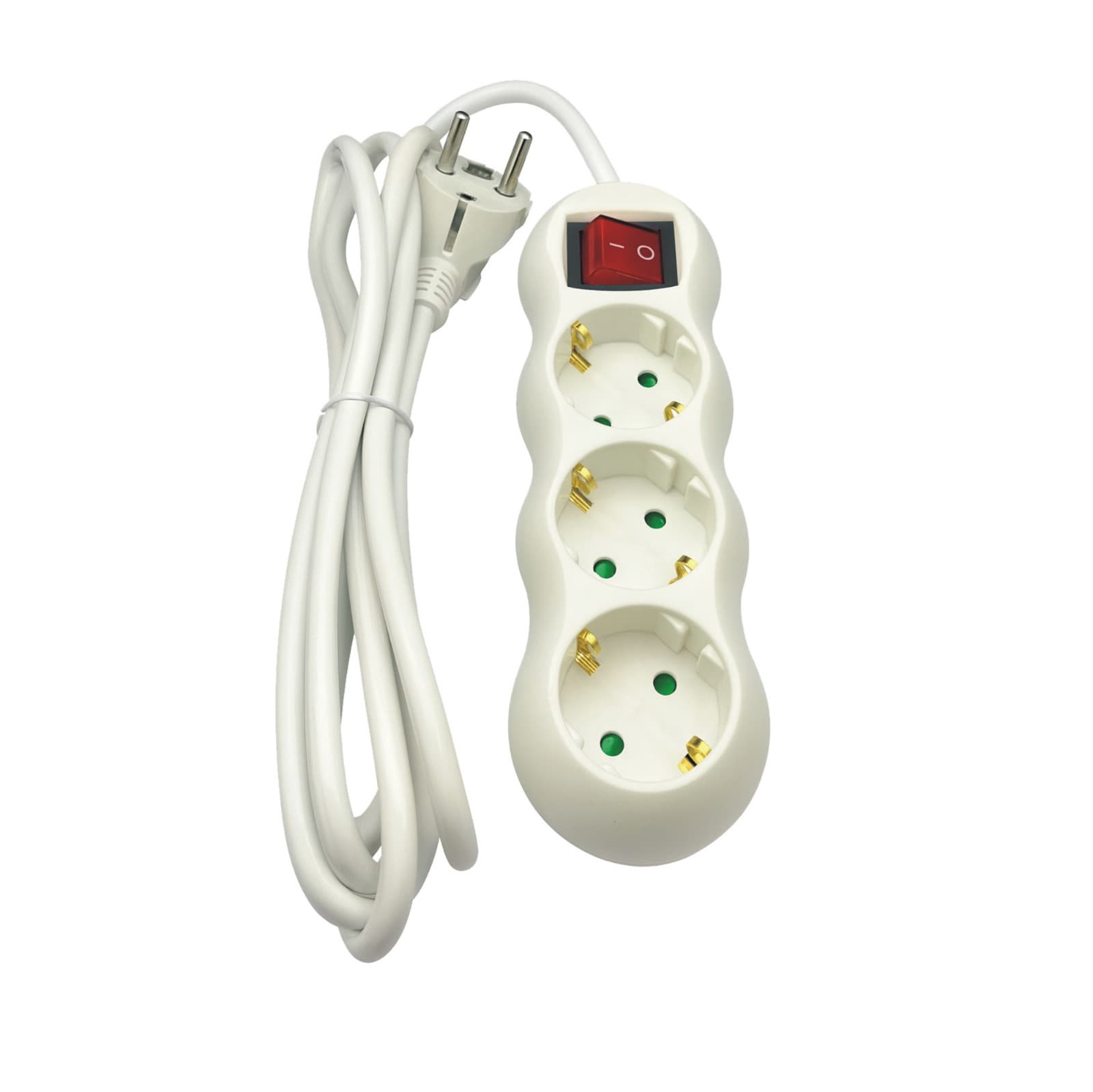 Prelungitor electric 3 prize cu întrerupător,cablu 3×1.5 mm² ,10M