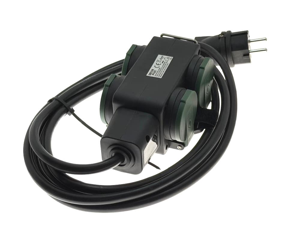 Prelungitor Exterior DECOR PLUS IP44 | 4 Posturi | 10m | 3500W